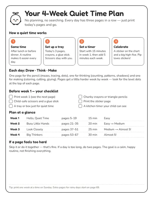 Tracing page: follow the dotted lines